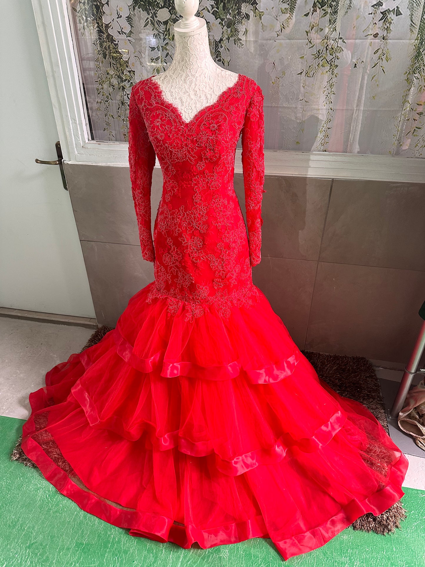 Robe sirène rouge