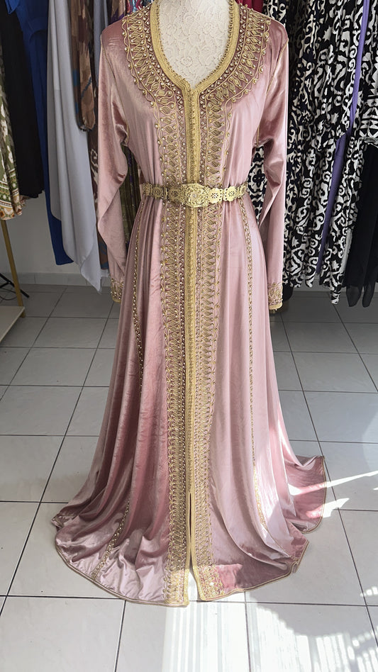 Caftans velours rose