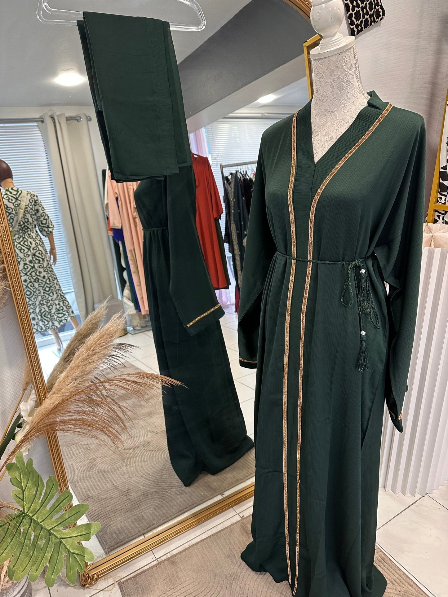 Abaya émeraude royal - YEMMA BOUTIQUE