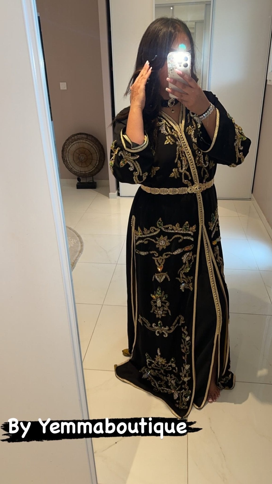 Caftans noir - YEMMA BOUTIQUE